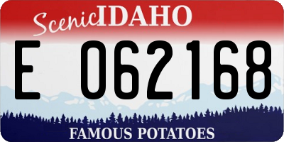 ID license plate E062168