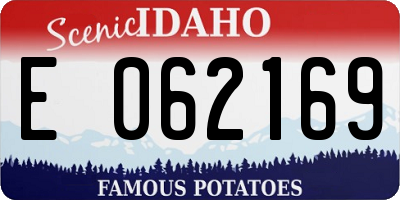 ID license plate E062169