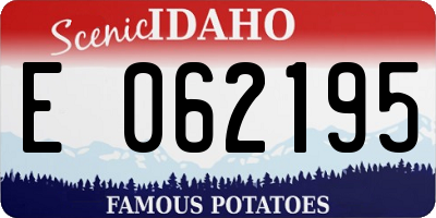 ID license plate E062195