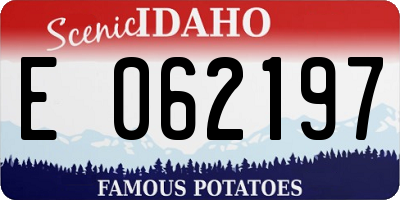 ID license plate E062197
