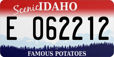 ID license plate E062212