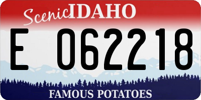 ID license plate E062218