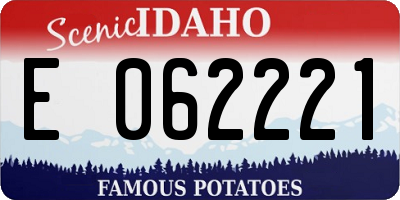 ID license plate E062221