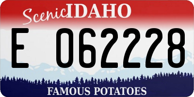 ID license plate E062228