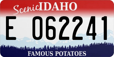 ID license plate E062241