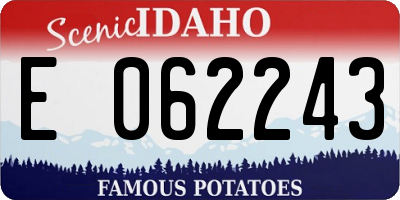 ID license plate E062243