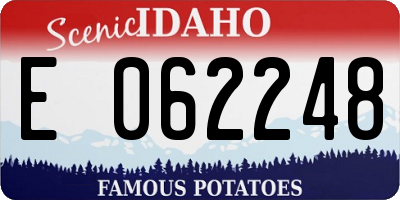 ID license plate E062248