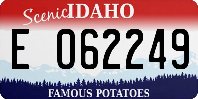 ID license plate E062249