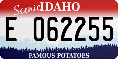 ID license plate E062255