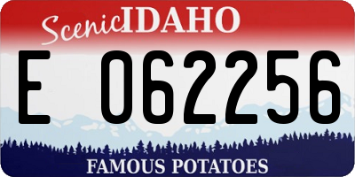 ID license plate E062256