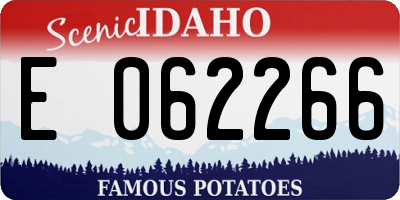 ID license plate E062266