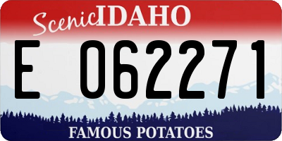 ID license plate E062271