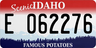 ID license plate E062276