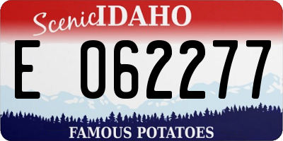 ID license plate E062277
