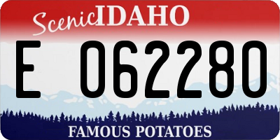 ID license plate E062280