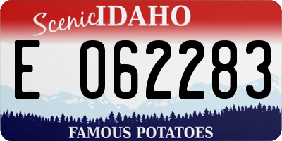 ID license plate E062283