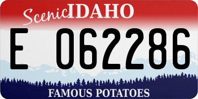 ID license plate E062286