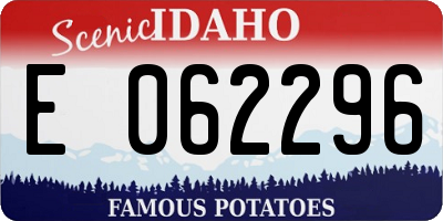 ID license plate E062296