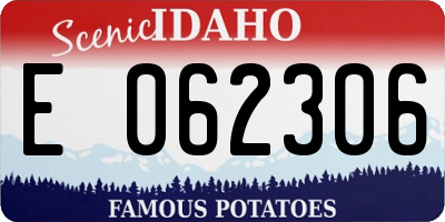 ID license plate E062306