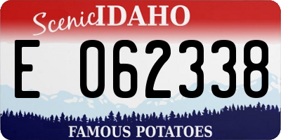 ID license plate E062338