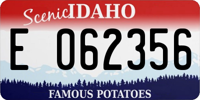 ID license plate E062356