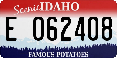 ID license plate E062408