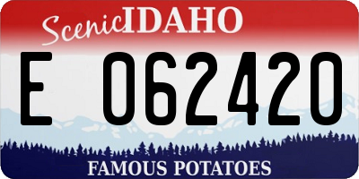 ID license plate E062420
