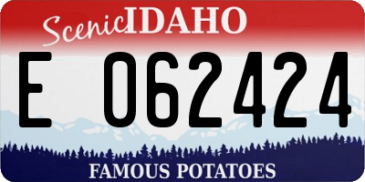 ID license plate E062424