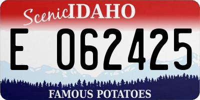 ID license plate E062425