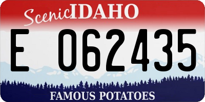 ID license plate E062435