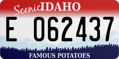 ID license plate E062437