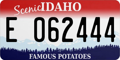 ID license plate E062444
