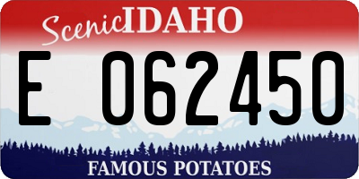 ID license plate E062450
