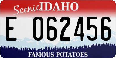 ID license plate E062456