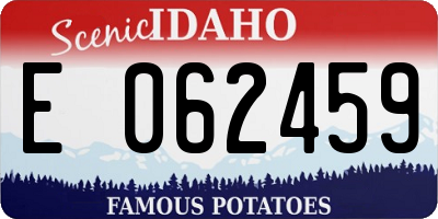 ID license plate E062459