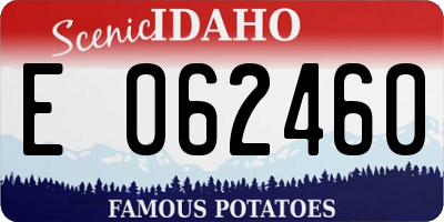 ID license plate E062460