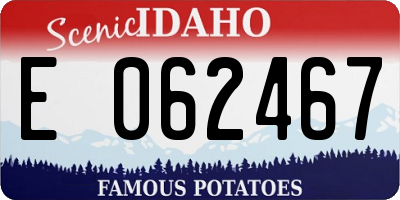 ID license plate E062467