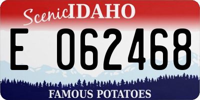 ID license plate E062468