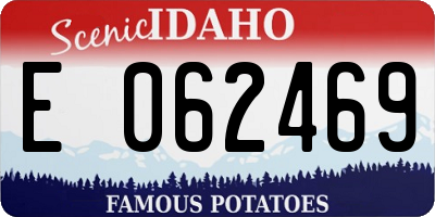 ID license plate E062469