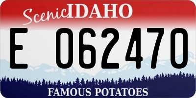 ID license plate E062470