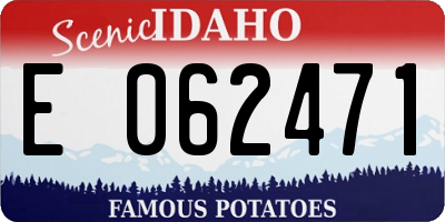 ID license plate E062471