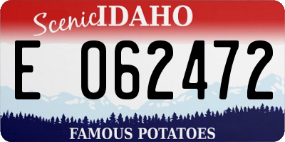ID license plate E062472