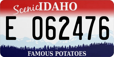 ID license plate E062476
