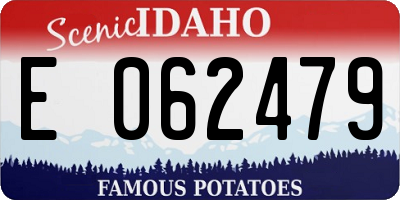 ID license plate E062479
