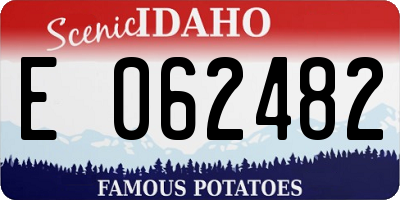 ID license plate E062482
