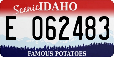 ID license plate E062483