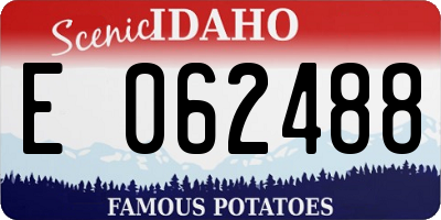 ID license plate E062488