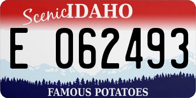 ID license plate E062493