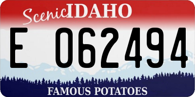 ID license plate E062494