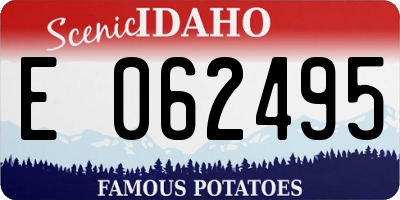ID license plate E062495
